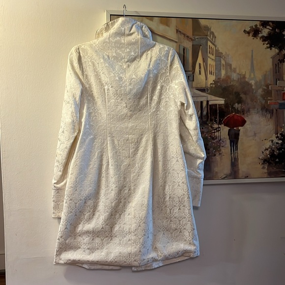 NWOT White Lace Asian Inspired Topper Coat Size Large - Picture 5 of 5